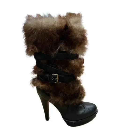 UGG Foxley Lamb’s Wool High Heel Boots - size 6 - Picture 3 of 9